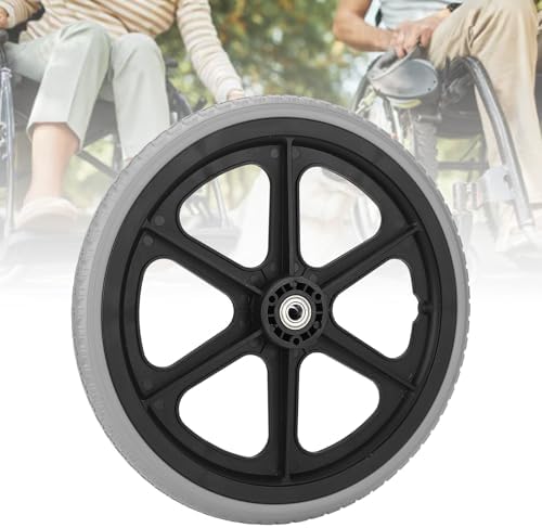 Replacement Wheels, Wheelchair Wheel 14 Inch 350x30mm Wheelchairs Solid Caster Walker Tire 12mm Inner Hole Rollator Wheel