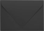 Darling Souvenir A2 Black Invitation Envelopes (4 3/8 x 5 3/4) Euro V-Flap 80 LBS Self-Adhesive Perfect for Greeting Cards, RSVP, Photo, Birthday, Event -Packs & Colours Available