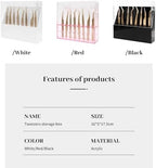 Tweezers Storage Box 8 Holes Holder Lash Tweezers Storage for Eyelash Extensions Eyelash Professional(Black,Only the Box)