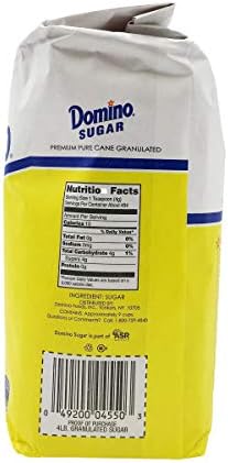 Domino, Granulated White Sugar, 4 lb (Pack of 2)