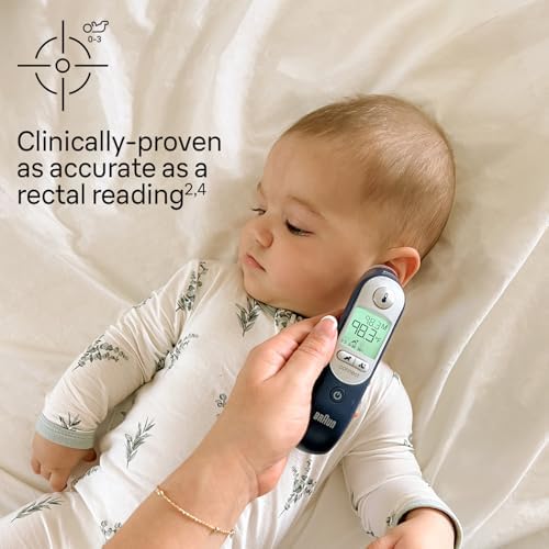 Braun ThermoScan 7+ Connect Digital Ear Thermometer for Kids - Family Care App Compatible, Age Precision Technology, Color-Coded Display, No. 1 Brand Recommended by Pediatricians