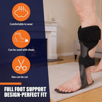 Carbon AFO Foot Drop Brace - Lightweight Drop Foot Brace for Men & Women, Ankle Foot Orthosis for Drop Foot, Stroke Recovery, Ankle Instability, Nerve Damage - Fits in Shoes, Adjustable & Trimmable (Right, Medium)