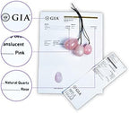 MIMOSA Bigger Rose Quartz Eggs Set of 3, GIA Certified, Pink