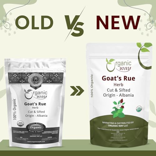 Organic Way Goat’s Rue Herb Cut & Sifted - Herbal Tea | European Wild-Harvest | Kosher & USDA Certified | Vegan, Non-GMO & Gluten Free | 100% Raw from Albania 16 Oz (Pack of 1)