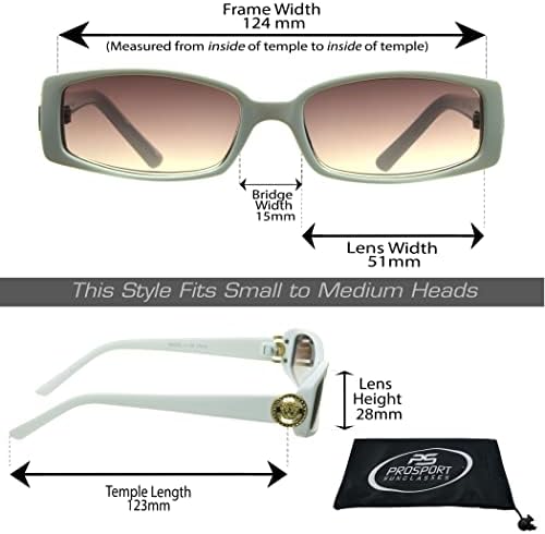 proSPORT Full Lens Reading Sunglass Tinted Readers Women Small Gold or Silver Lion Crest Medusa Emblem Logo NOT BIFOCAL