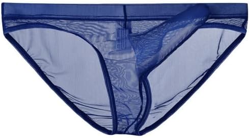 Mens Ultra Thin Breathable Mesh Elephant Nose Pouch Triangle Briefs Underwear Hip Coverage Bikini Panties