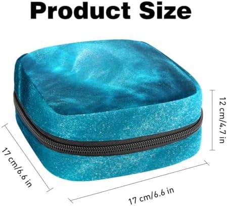 1 Pcs Sanitary Napkin Storage Bags Menstrual Cup Pouch Tampon Bags Portable Menstrual Pads Bags Tampon Storage Pouch for Women Girls Feminine Care, Light Blue Tie Dye