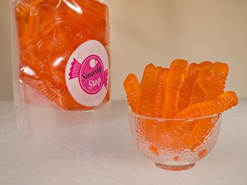 Smarty Stop Sweet & Sour Multi Flavor, Colorful Worms Gummy (1 Pound (Pack of 1), Orange)