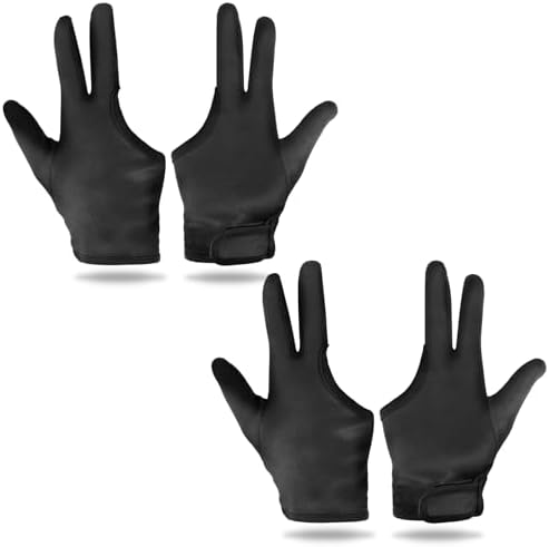 Sibba 4 Pcs Professional Heat Resistant Gloves for Hair Styling - Fingerless Thermal Protection for Curling Irons, Flat Irons, Hair Dye & Barber Tools - Thin, Flexible & Reusable Styling Accessories