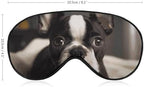 Cute Boston Terrier Sleep Mask for Women Men, Soft Eye Mask with Adjustable Strap for Sleeping, Light Blocking Travel Blindfold for Nap Comfortable Eye Cover for Home Office