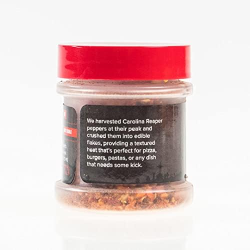 Pepper Joe’s Carolina Reaper Pepper Flakes – World’s Hottest Chili Pepper Flakes – 1/2oz Shaker Jar – Pure Crushed Hot Pepper Flakes for Spicy Cooking