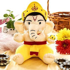 Ganesha Rakhi For Soft Plushy For Hindu Festival Gift With Rakshabandhan India Festival Rakhdi Ganesha Miniature Model For Boys Rakhdi Fancy Raki for Bhaiya/Bhabhi/Siblings Rakshabandhan Special Rakhi