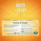 Twinings Lemon & Ginger Herbal Tea Individually Wrapped Bags, 100 Count (Pack of 1), Tangy Lemon, Spicy Ginger, Naturally Caffeine-Free, Enjoy Hot or Iced, 100 Teabags