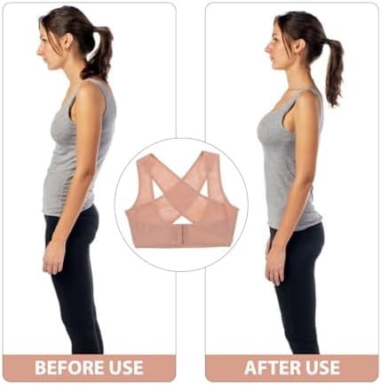 Beavorty Women Posture Corrector Brace Adjustable Back Support Belt for Hunchback Relief and Chest Shaping Comfortable Breathable 11.81 Inch