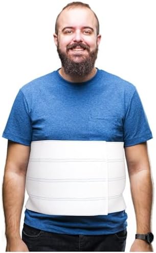 NYOrtho Bariatric Abdominal Binder,12-Inch Wide Elastic Belly Wrap for Plus-Size Men and Women,Post-Surgery Stomach Compression Garment for Hernia Surgery, Natural Birth, Abdominal Injuries
