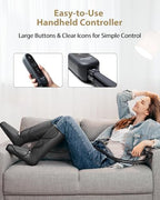 FIT KING Leg Massager for Circulation and Pain Relief, Air Compression Leg and Foot Massager to Relieve Pain Swelling Edema with 2 Size Extensions- Great Gift for Wife Mom and Friend