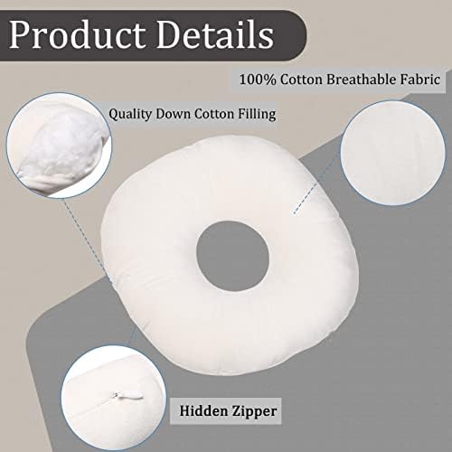 Ear Piercing Pillow for Side Sleepers with Ear Hole, O-Shaped Side Sleeping Pillow, Ear Guard Pillow for CNH, Relief Ear Pain Ear Inflammation Pressure Sores…