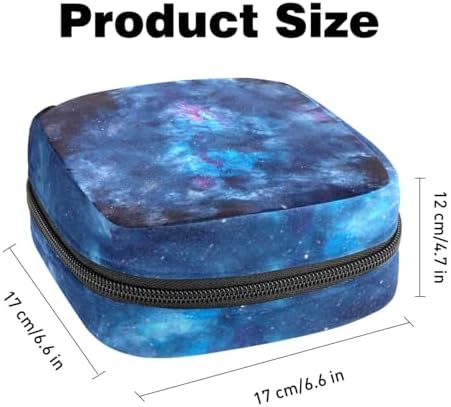1 Pcs Sanitary Napkin Storage Bags Menstrual Cup Pouch Tampon Bags Portable Menstrual Pads Bags Tampon Storage Pouch for Women Girls Feminine Care, Galaxy Tie Dye