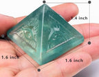 Fluorite Healing Crystal Pyramid,Natural Stone Green Pyramid for Meditation, Reiki Energy, Chakra Balancing,Energy Enhancement Great Gift for Home Decor, Office Desk, and Spiritual Practices