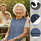 Modaliv Solid 3 Pack Premium Bib for Adults Reusable Clothing Protector for Women and Men - Waterproof Adult Bibs for Eating - Crumb Catcher Gift for Men - Machine Washable Bib Gift for Women