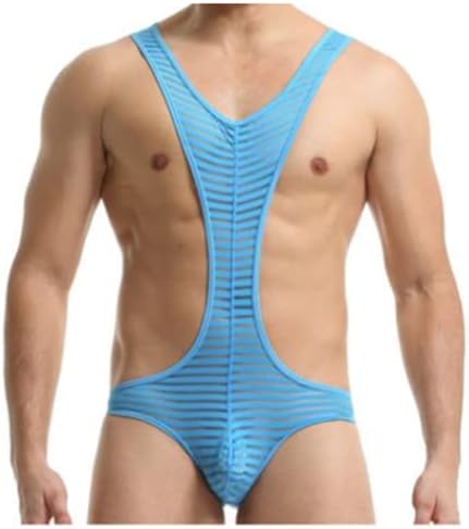 Gay Men's Suspender Jockstrap Bodywear One Piece Lingerie Bodysuit