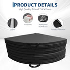 Pole Dance Crash Mat 59",Folding Safety Mat for Home Spinning Round Pole Dance Mat with 3"Thick EPE Foam and PU Cover