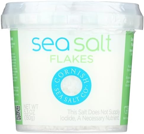 Cornish Sea Salt Co. Sea Salt Flakes, Iodide Free, 5.3 Ounces (Pack Of 8)