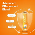 nutrazul Immune Triple Action Effervescent Tablets with Vitamin C 1000mg, Vitamin D, Zinc, Support Daily Routine, Gluten-Free, Sugar-Free, Lactose-Free, Orange Flavor, 20 Tablets, (Pack of 3)