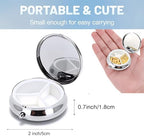 Stylish Tree of Life-Themed Pill Box with 3 Compartments – Compact and Durable Organizer for Supplements and Medication