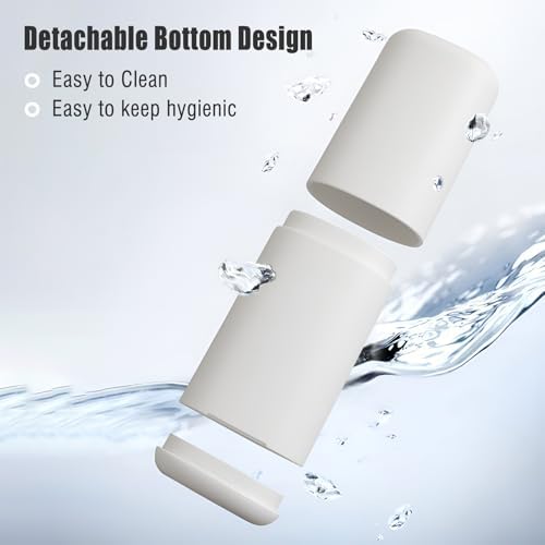 AIMAIAIMAI Travel Toothbrush Case with Cup, White - Toothbrush and Toothpaste Travel Case, Doubles as Dorm Toothbrush Holder, Detachable Base, Compact Toothbrush Covers for Camping, Business Trip