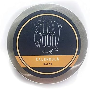 The Ilex Wood - Vegan Calendula Salve - All natural handcrafted vegan balm, soothes rashes, itching, dry skin, eczema - 3.38 fl oz (100ml)