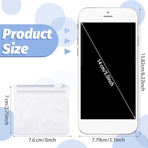 Nuanchu 200 Pieces Pill Pouches Bags Set Reusable Zippered Pill Baggies Clear Plastic Self Sealing Travel Medicine Organizer Storage with Slide Lock for Medicine and Small Items