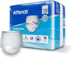 Attends Adult Absorbent Underwear, Large [72 Count] - Maximum Absorbency for Men and Women - Disposable Pull-On Diapers with Tear-Away Sides and Breathable Waistband - AP0730