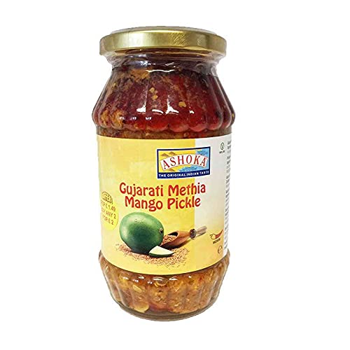 Ashoka - Mango Mixed With Cracked Fenugreek Pickle - (gujarati methia mango pickle - medium) - 500g