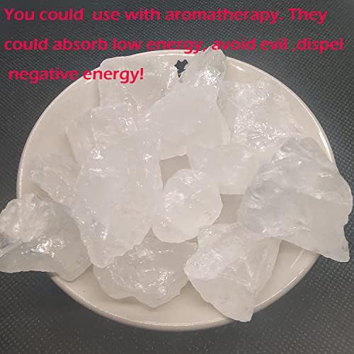 YUWIXMOX 250g White Quartz Rough Stones Bulk White Quartz Crystal Raw Natural Crystals Stones,Rocks for Cabbing, Polishing, Wire Wrapping, Healing Reiki,Jewelry Making,Aquarium Decoration (White)