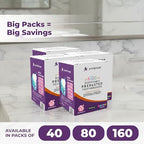 Kids 40 Prepasted Disposable Toothbrushes Individually Wrapped - Single Use Pre Pasted Disposable Toothbrushes with Toothpaste Built in - Waterless Toothbrush for Travel, Guests, Hotel, & Camping