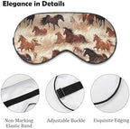 Horse Sleep Mask for Women Men Soft Eye Masks Adjustable Blindfold Sleeping Shade Cover 8 X 4 Inch