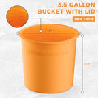 3.5 Gallon Bucket Liner with Measurement Markings – Foldable & Heat-Resistant – Multi-Purpose Reusable Silicone Bucket Pail Liner for Kitchen, Outdoor, Gardening, Camping, Thinset & Paint
