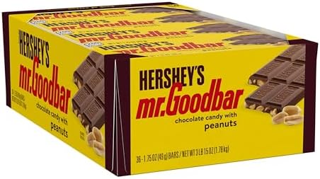 HERSHEY'S MR. GOODBAR Chocolate with Peanuts Candy Bars, 1.75 oz (36 Count)