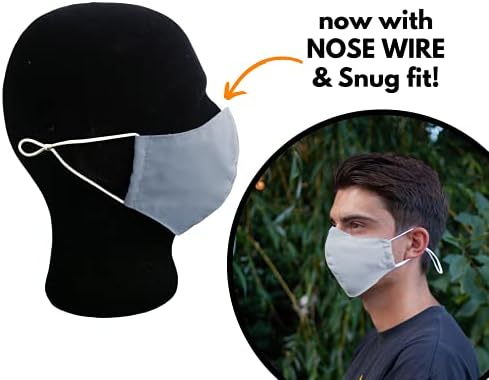 HOPE LOVE SHINE Cotton Reusable Face Masks w/Adjustable Ear Loops & Filter Pocket