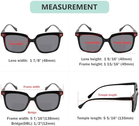 Eyekepper 4-Pack Bifocal Reading Glasses for Women - Ladies Bifocal Readers