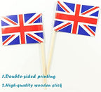 JBCD United Kingdom UK Toothpick Flag British Mini Small Union Jack Cupcake Topper Flags, 200pcs
