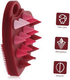 Heart-Shaped Scalp Massager Brush Soft Double-Sided Jelly Brush for Dandruff Removal Hair Washing