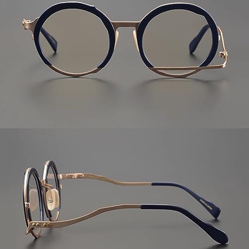 COKYIS Photochromic Reading Glasses Retro Irregular Metal Frame Readers Nerd Computer Readers Tortoiseshell Eyewear Stylish
