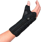 Ultimate Thumb Brace Orthosis – Compression Thumb and Wrist Support Brace with Lacing Pull Tabs & Removable Stays – Breathable & Hypoallergenic Design (Right - Medium)