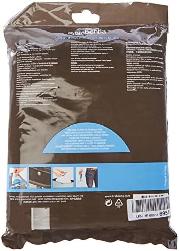 Brabantia Bin Liners, Size M/60 Litre, (30 Bags), White