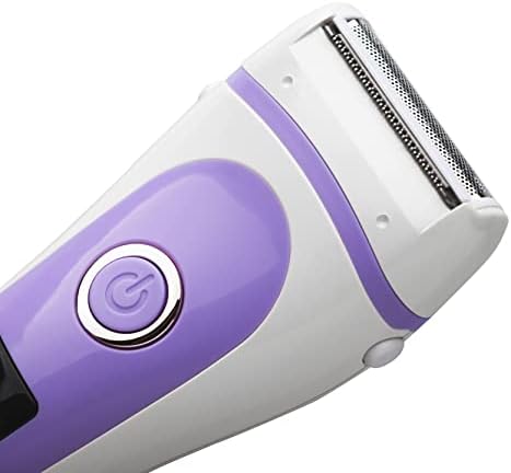 Electric Razor for Women, Lady Shaver Bikini Trimmer Rechargeable Body Hair Removel for Face, Lip, Arms, Legs, Underarms Wet Dry Use with LED Display (Purple)