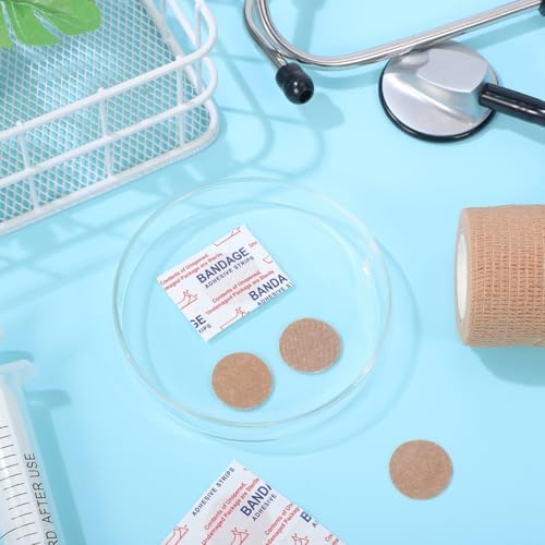 NOLITOY 50pcs Spot Bandage, Round Fabric Adhesive Patches for Small Cut Wounds Protection Hides Skin Spots