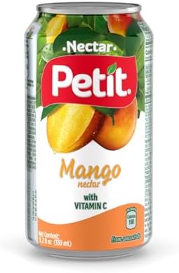 Petit Mango Nectar, 330 ml Cans (Pack of 24) – Sweet Tropical Fruit Juice Beverage