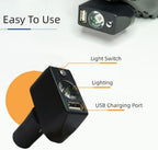 Electric Wheelchair Light 3 Pin XLR Head USB Charging Led Light for Power Wheelchair Angle Adjustable Small Wheelchair Lamp High Brightness for Light Up Wheelchair Accessories